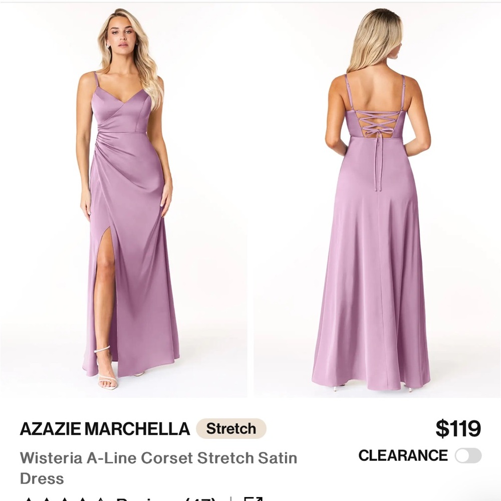 Azazie Satin Stretch Bridesmaid Dress